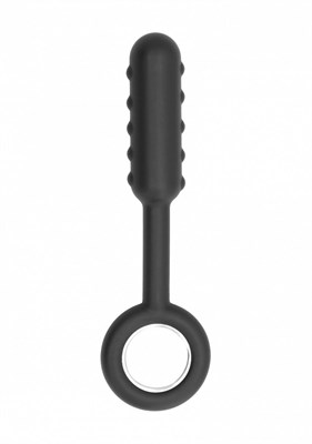 Анальный стимулятор No.61 Dildo With Metal Ring - 18,2 см. - фото 102446