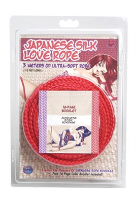 Красная веревка для фиксации Japanese Silk Love Rope - 3 м. - фото 66584