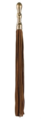 Коричневая плетка Luxury Whip Copper с покрытой медью рукоятью - фото 68422