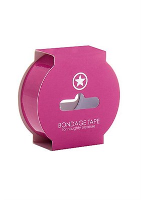 Розовая лента Non Sticky Bondage Tape - 17,5 м. - фото 76832