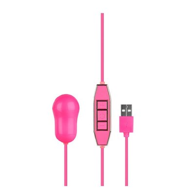 Розовый вибростимулятор с питанием от USB LET US-B 10 RHYTHMS BULLET LARGE PINK - фото 78947