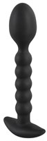 Маленький черный анальный фаллоимитатор - 12,5 см.