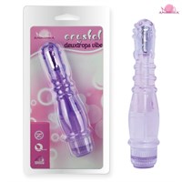 Фиолетовый вибростимулятор Crystal Vibrator-dewdrops