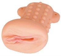 Мягкий мастурбатор в форме вагины с пупырышками на поверхности