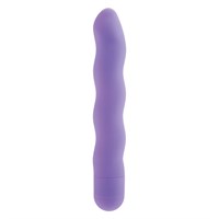 Сиреневый вибратор First Time Power Swirls Purple - 18,5 см.