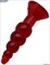 Красная гелевая анальная ёлочка - 17 см. - фото 109733