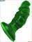 Зелёная анальная пробка-фаллос - 13 см. - фото 116596