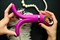 Ярко-розовый анатомический вибромассажер Fun Toys Gvibe 2 - 18 см. - фото 117462