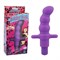 Фиолетовый рельефный анально-вагинальный вибростимулятор Frisky Flex Vibe - фото 119796