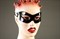 Чёрная лакированная маска-очки - фото 70767