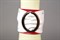 Бело-красный браслет с овальной пряжкой  - фото 70872