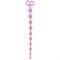 Розовая анальная цепочка из 10 звеньев ANAL JUGGLING BALL SILICONE - 33,6 см. - фото 76214