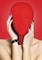 Закрытая красная маска на лицо Subjugation - фото 76837