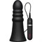 Анальная вибропробка Kink Vibrating Silicone Butt Plug Ridged 8  - 20,32 см. - фото 86446