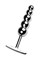 Серебристая анальная втулка-ёлочка TOYFA Metal - 15,5 см. - фото 98341